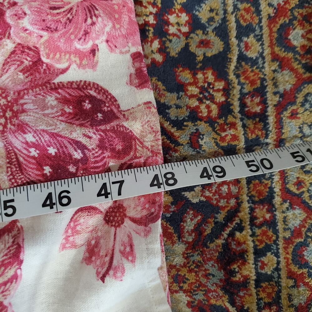 Old Navy Cami Smocked Tiered Floral Linen Blend Maxi Dress Size L Pockets Summer - Picture 13 of 13